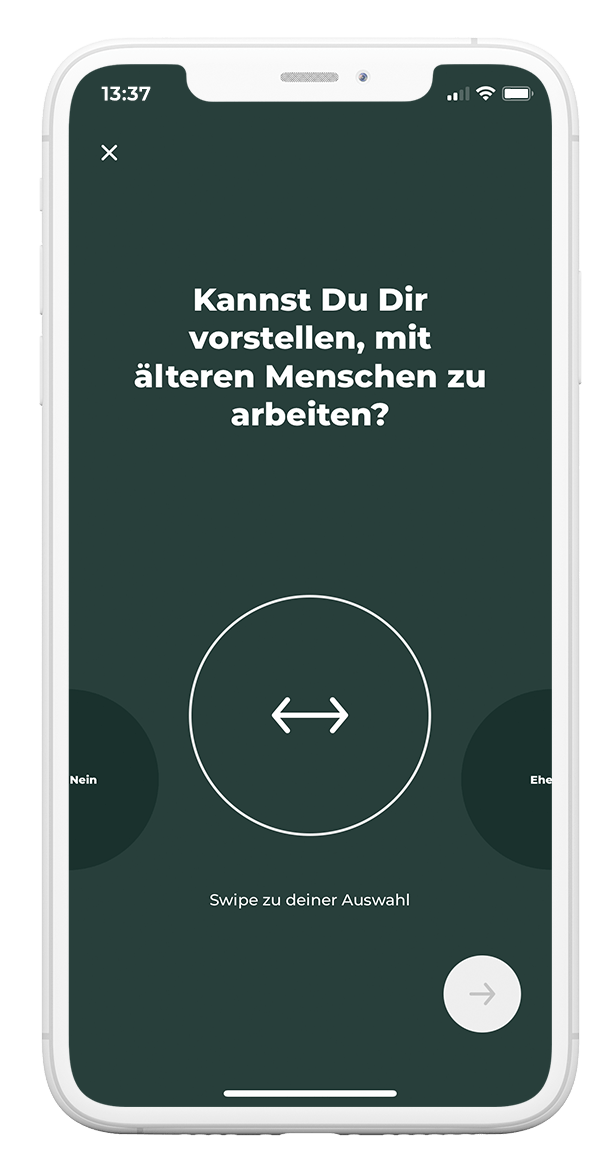 beAzubi - App - Beantworten einer Frage innerhalb der App